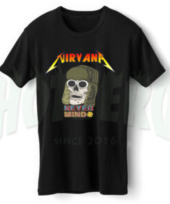 Nirvana Never Mind Skull Urban Vintage T Shirt - HotVero